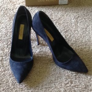 Dee Keller Navy Suede Pumps